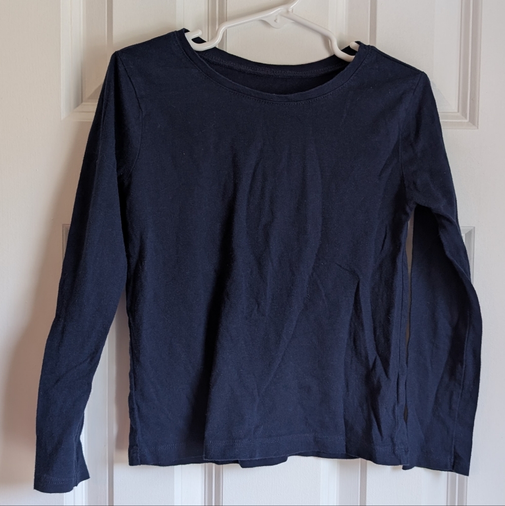 Children's Place Girls Navy Long Sleeve T Shirt Size S (5 / 6)